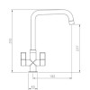 Rangemaster Brass Twin Lever Kitchen Mixer Tap - Aquaquad
