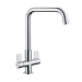 Rangemaster Chrome Twin Lever Monobloc Kitchen Sink Mixer Tap - Aquaquad