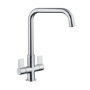 Rangemaster Aquaquad Dual Lever Monobloc Kitchen Mixer Tap - Polished Chrome
