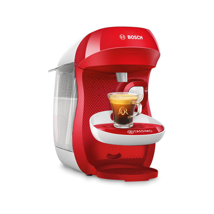 Tassimo by Bosch Happy Pod Coffee Machine - Red & White