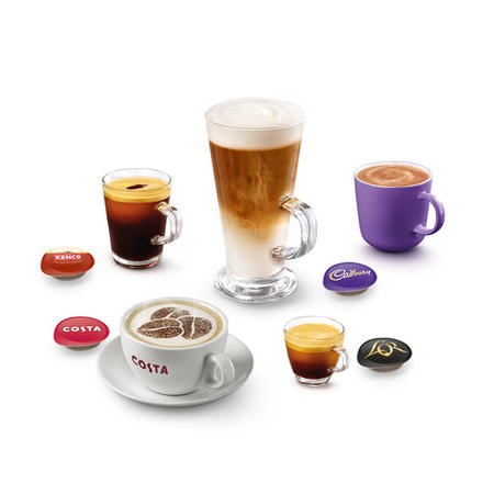 Tassimo by Bosch Happy Pod Coffee Machine Cream Black TAS1007GB Appliances Direct