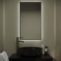 Rectangular Black Backlit Heated Bathroom Mirror with Lights 700 x 400mm - Taurus