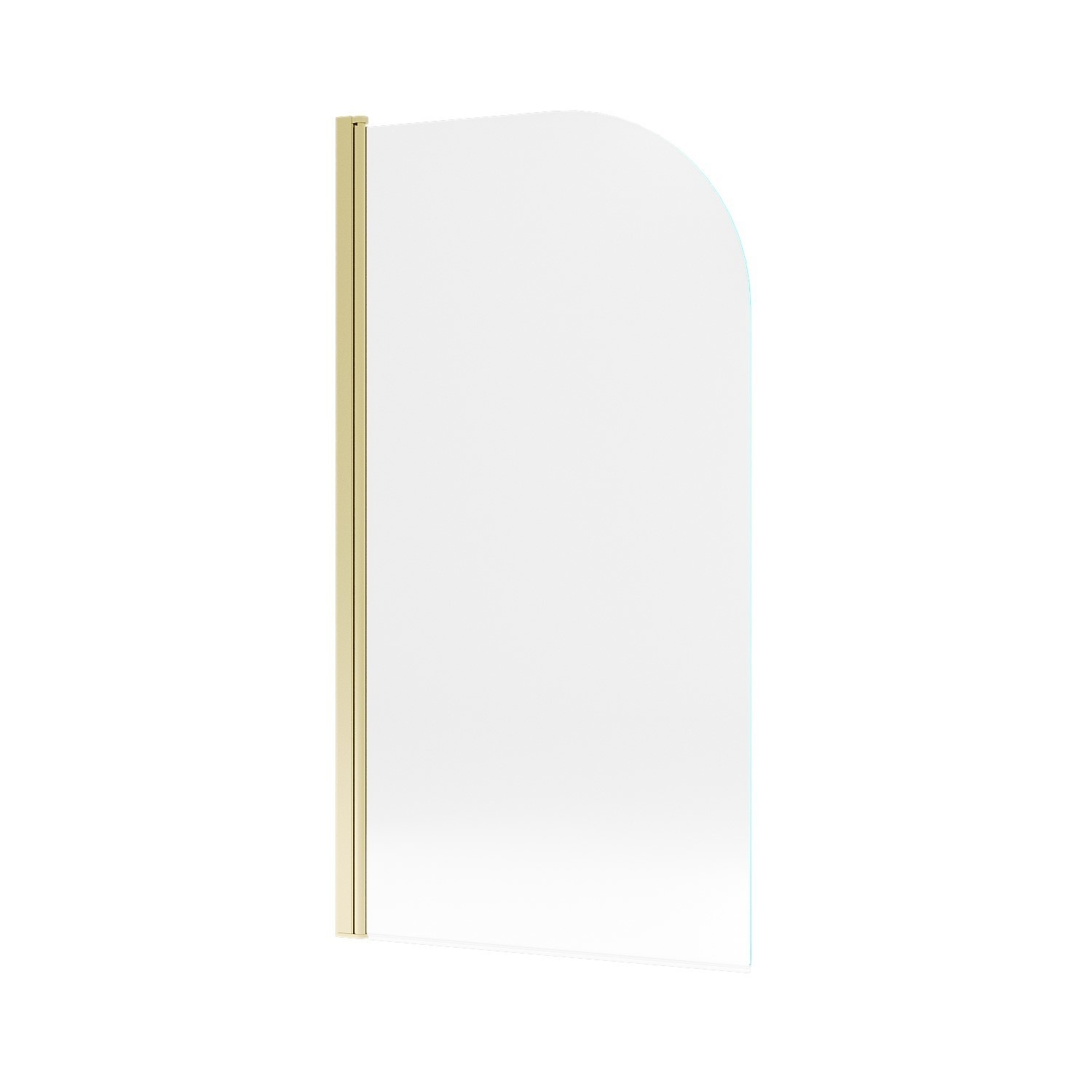Brushed Brass Hinged Shower Bath Screen 1450 x 775mm Taurus TAURBBSC