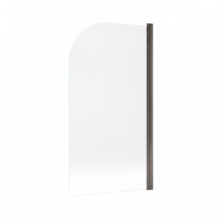 Gunmetal Grey Hinged Shower Bath Screen 1450 x 775mm - Taurus