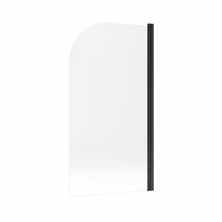 Black Pivot Shower Bath Screen 1450 x 775mm - Taurus