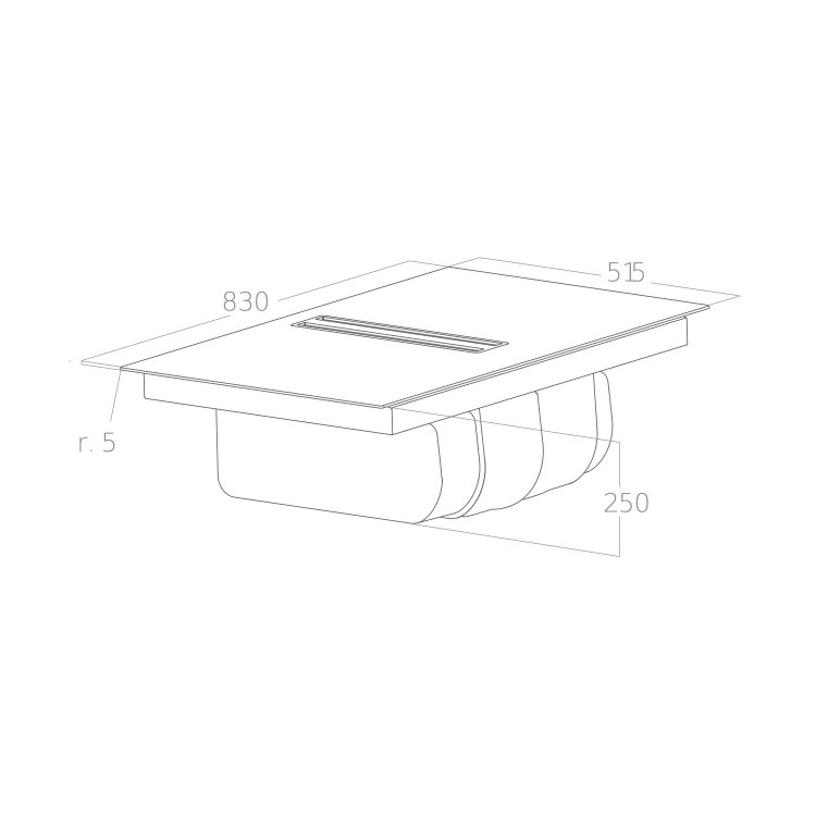 Elica TurboAir 83cm 4 Zone Induction Venting Hob