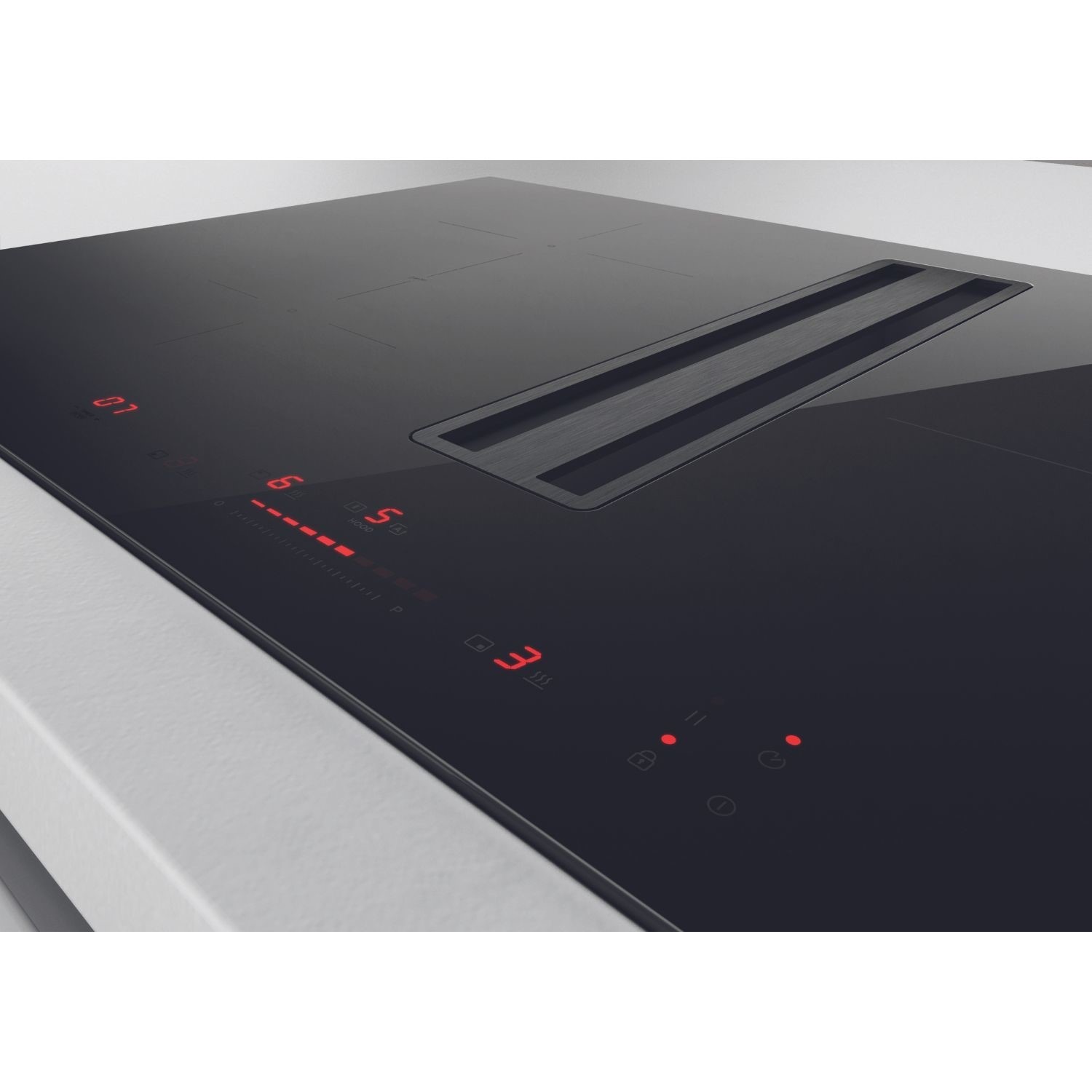 Turbo Air 83cm 4 Zone Induction Venting Hob Black Glass TBIMPULSO80