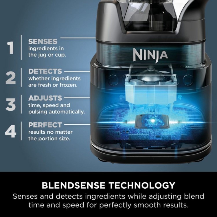 Ninja TB401UK Detect Power Blender & Processor Pro  Black  Smoothies Soups & Crushing Ice