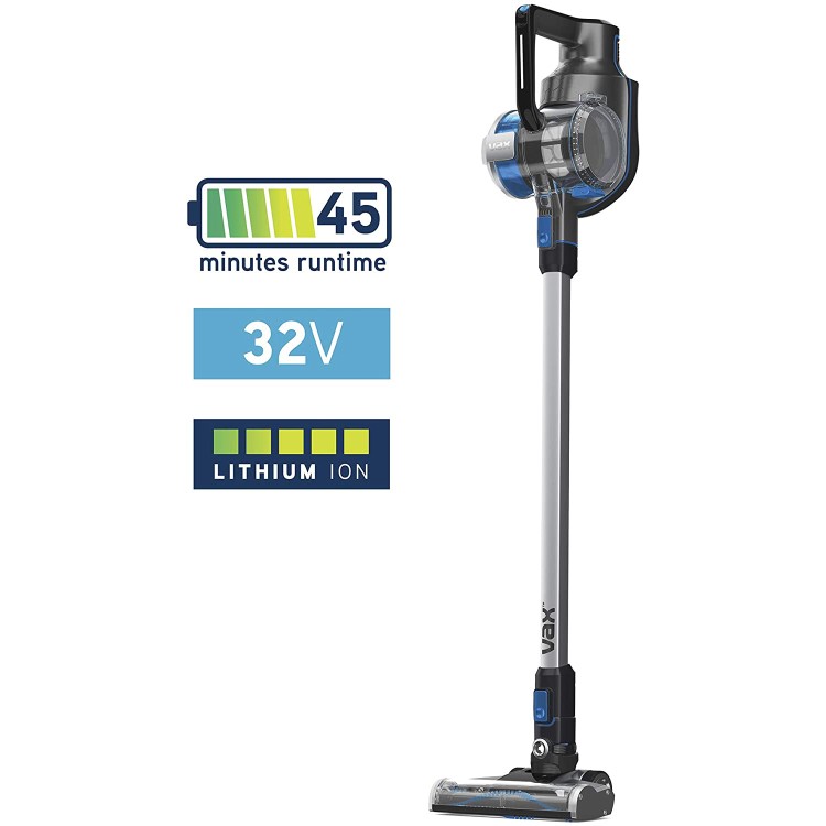 Vax 32V Blade Cordless Stick/Handheld Vacuum Cleaner - Black Grey & Blue