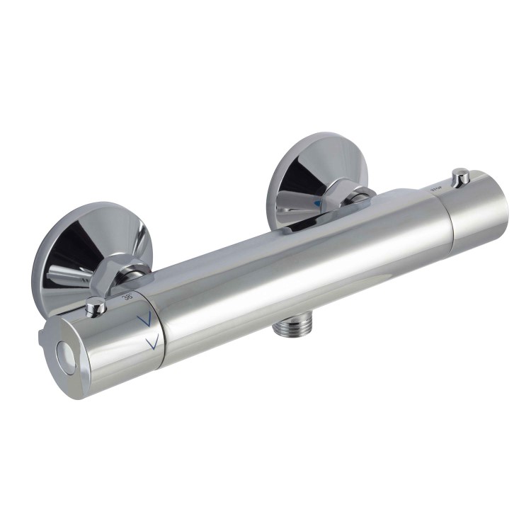 Cool Touch Round Thermostatic Shower Bar Valve