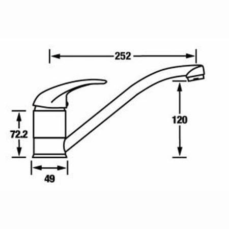 CDA Chrome Single Lever Mixer Kitchen Tap
