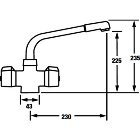 CDA TC26CH Classic Quarter Turn Monobloc Tap