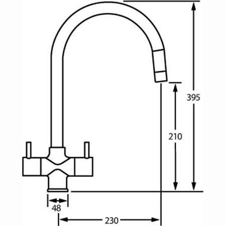CDA Monobloc Tap With Pull-out Spray