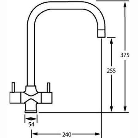 CDA TC65CH Monobloc Tap with Quad Spout