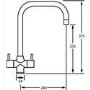 CDA TC65CH Monobloc Tap with Quad Spout