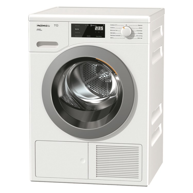 Miele TCF620WP T1 ChromeEdition 8kg Freestanding Heat Pump Condenser Tumble Dryer White
