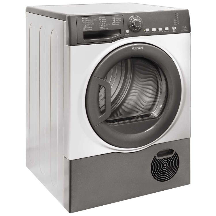 GRADE A2 - Hotpoint TCFS73BGG 7kg Freestanding Condenser Sensor Tumble Dryer Graphite