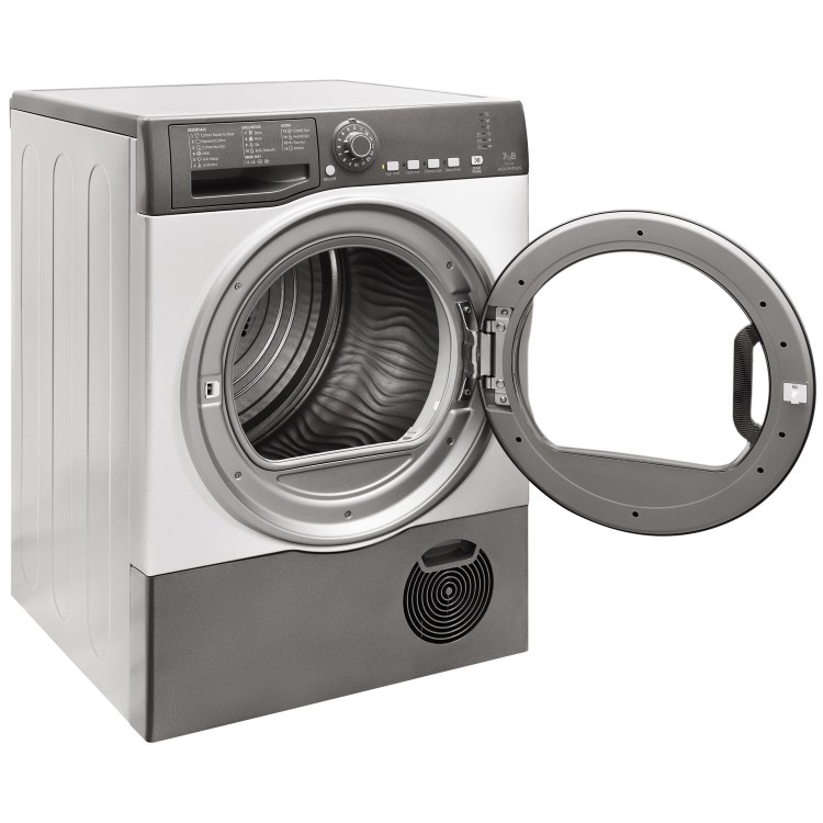 GRADE A2 - Hotpoint TCFS73BGG 7kg Freestanding Condenser Sensor Tumble Dryer Graphite