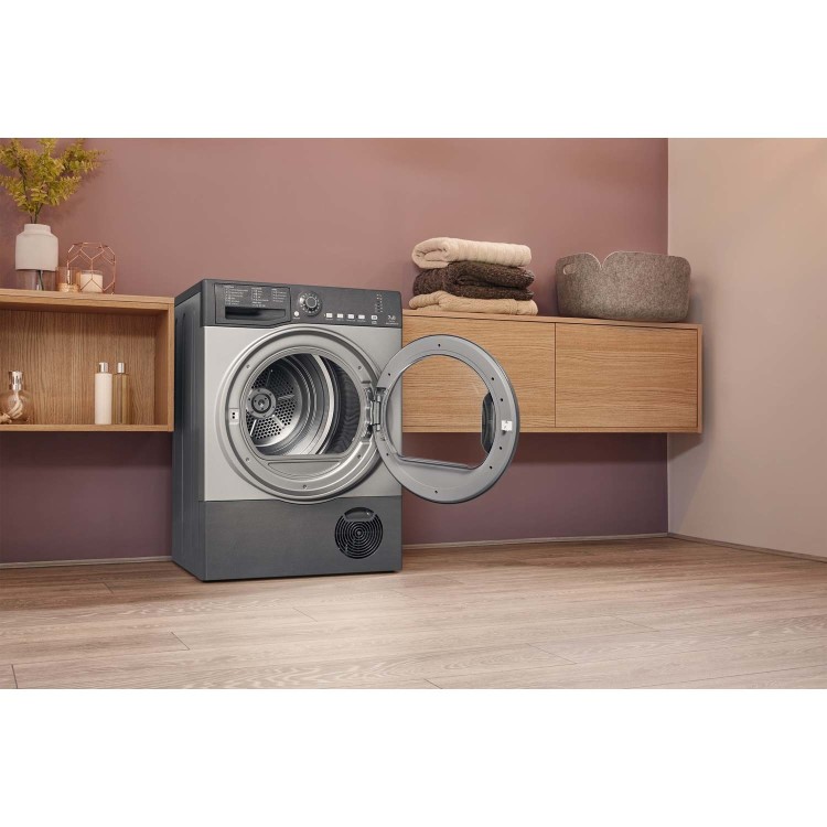 GRADE A2 - Hotpoint TCFS73BGG 7kg Freestanding Condenser Sensor Tumble Dryer Graphite
