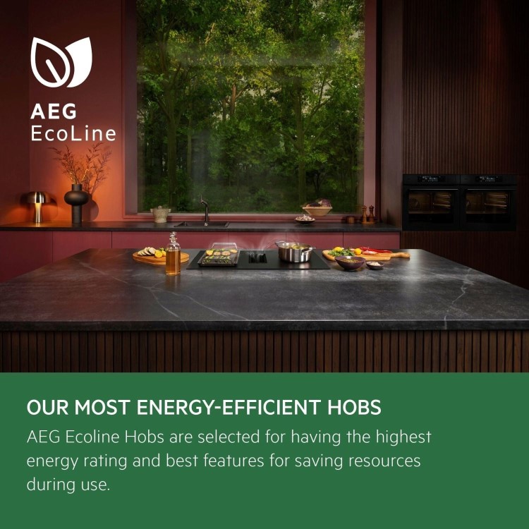 AEG 6000 Series 70cm 4 Zone Venting Induction ExtractorHob