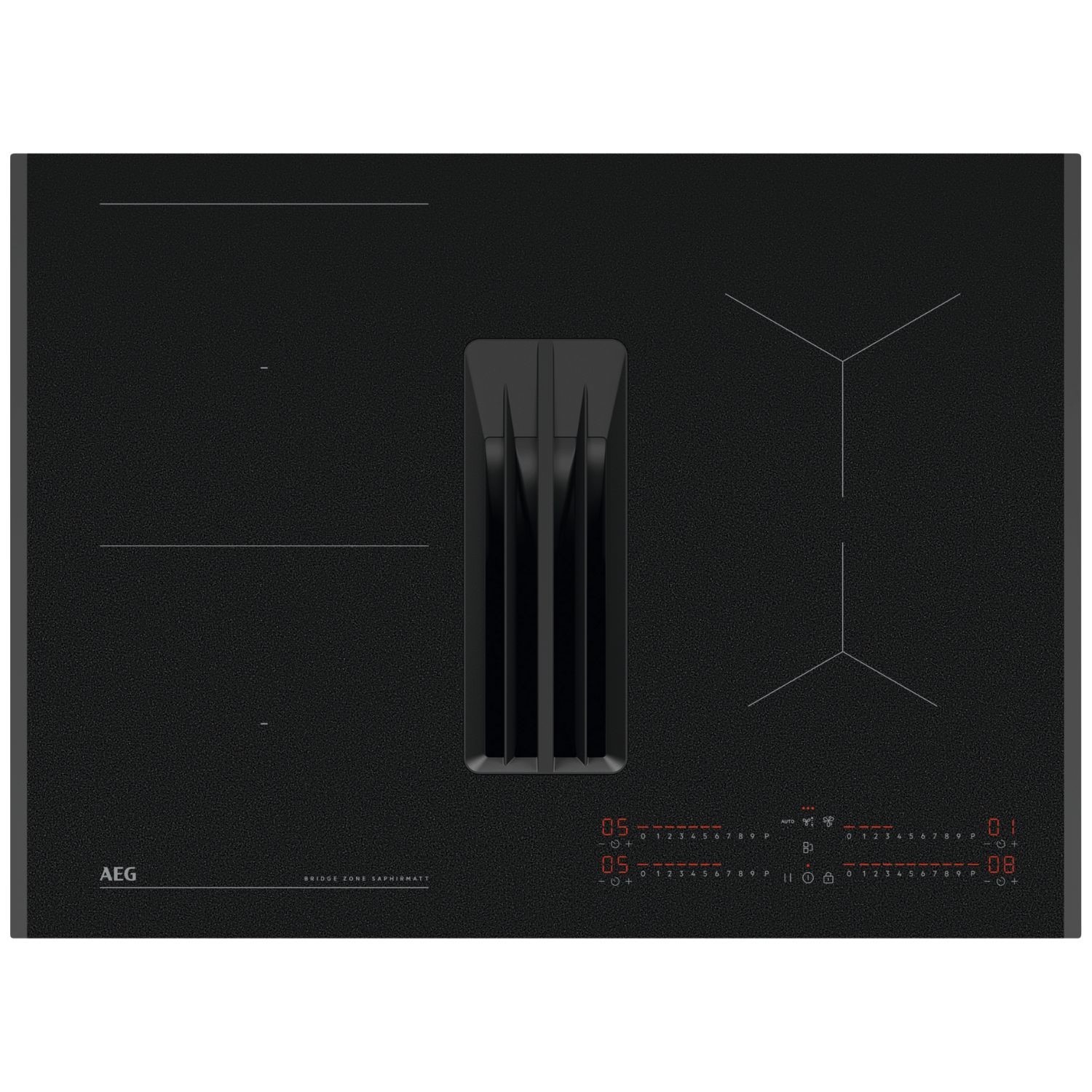 AEG 6000 Series 70cm 4 Zone Venting Induction ExtractorHob