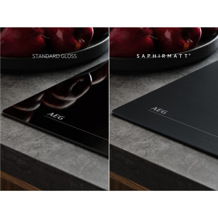 AEG SaphirMatt&reg; 6000 Series 70cm 4 Zone Venting Induction Extractor Hob