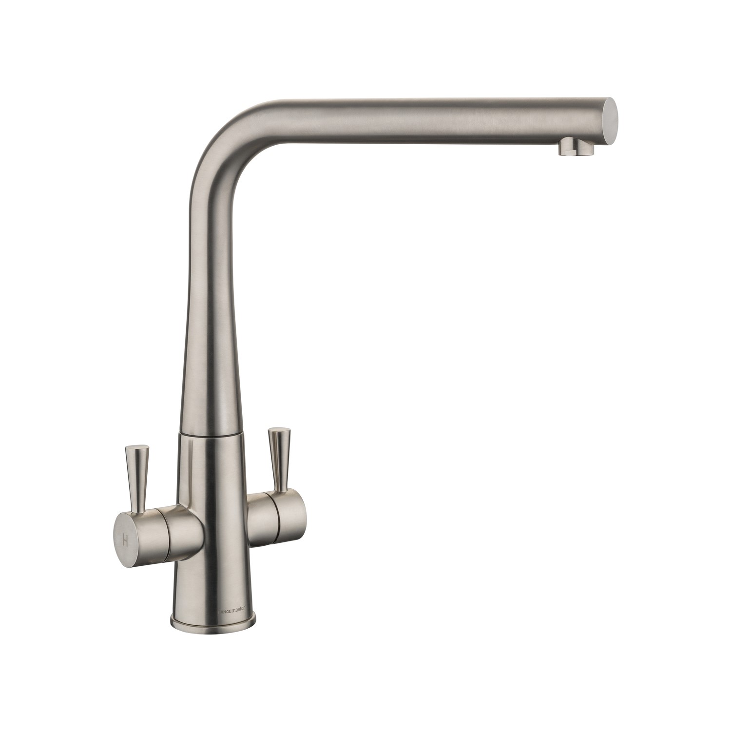 Rangemaster Conical Brushed Dual Lever Kitchen Tap