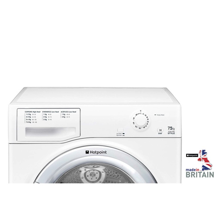 Hotpoint TCYM750C6S Style 7.5kg Freestanding Condenser Tumble Dryer White