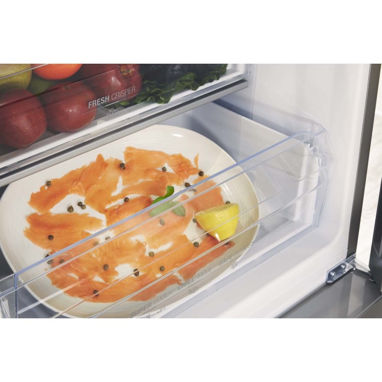 Hotpoint TDC85T1IGWTD Day1 60/40 Split Freestanding Fridge Freezer With Non-plumb Water Dispenser - Graphite