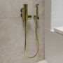 GRADE A1 - Brushed Brass Thermostatic Douche Shower Spray Kit