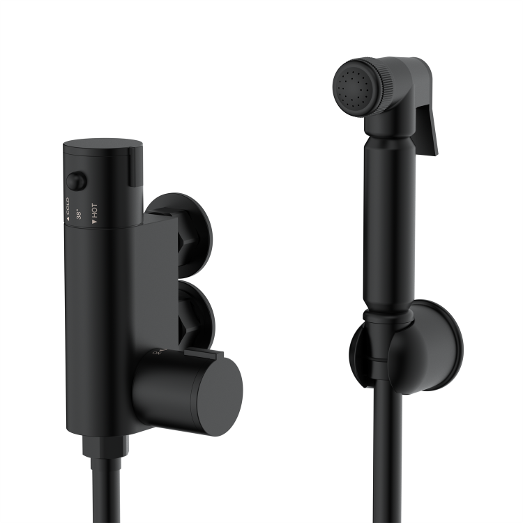 ONLY OPENED - Black Thermostatic Douche Shower Spray Kit