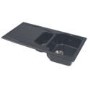 Astracast TE2125BLHOMESK Spacesaver 1.25 Bowl Reversible Drainer Teflite Composite Sink Black