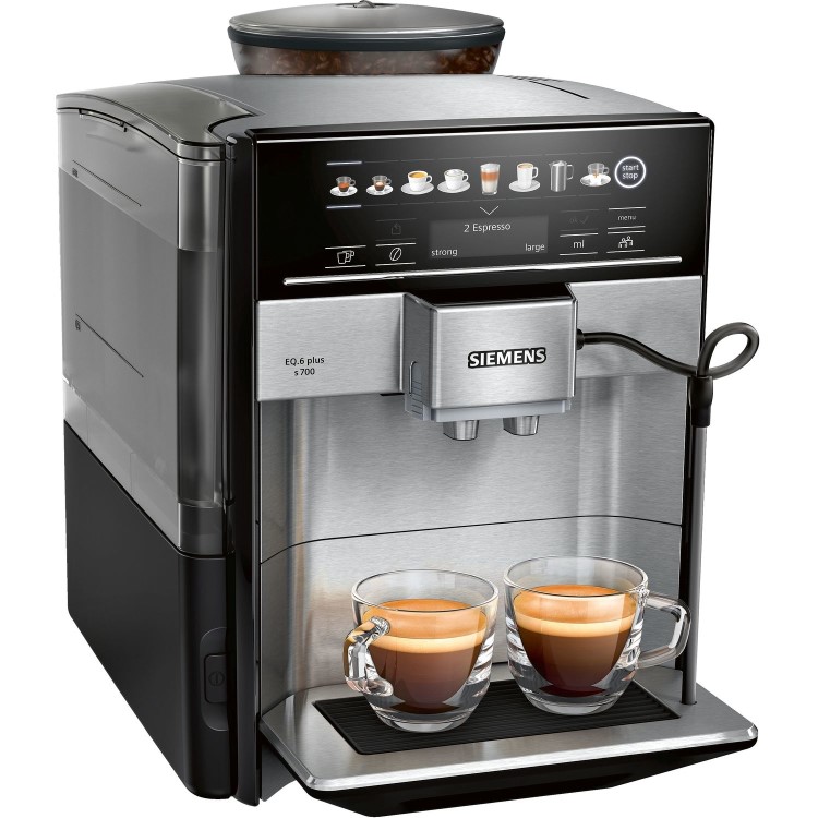 Siemens TE657313RW EQ.6 Plus S700 Fully Automatic Coffee Machine - Black & Stainless Steel