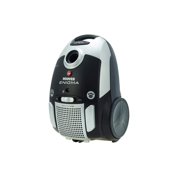 Hoover TE70_EN20001 Enigma 700W Bagged Cylinder Vacuum Cleaner Black and Silver