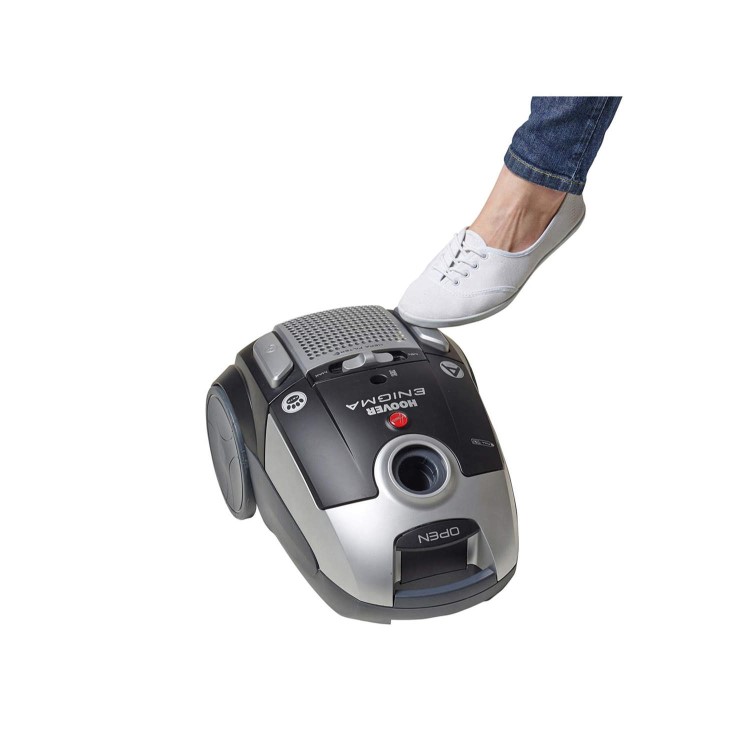 Hoover TE70_EN20001 Enigma 700W Bagged Cylinder Vacuum Cleaner Black and Silver
