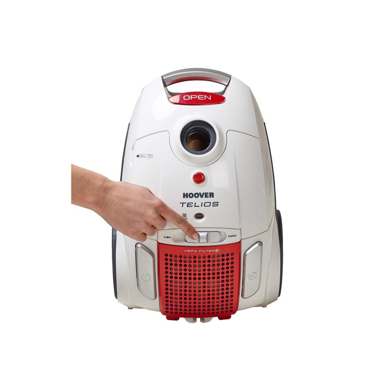 Hoover TE70_TE11001 Telios 700W Bagged Cylinder Vacuum Cleaner Red and White