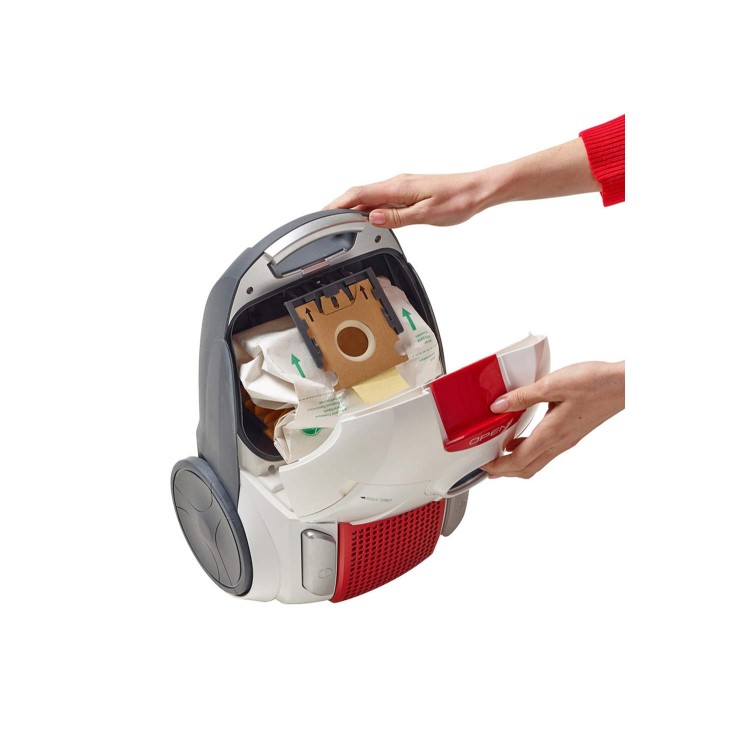 Hoover TE70_TE11001 Telios 700W Bagged Cylinder Vacuum Cleaner Red and White