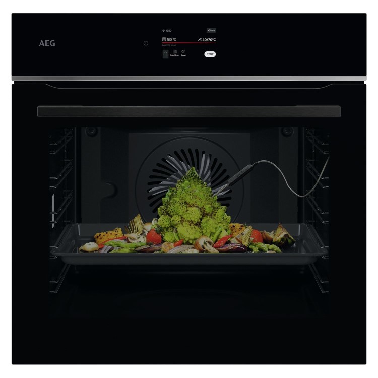 Refurbished AEG 7000 Series E7PB731AB 60cm Single Built In Electric Oven Black