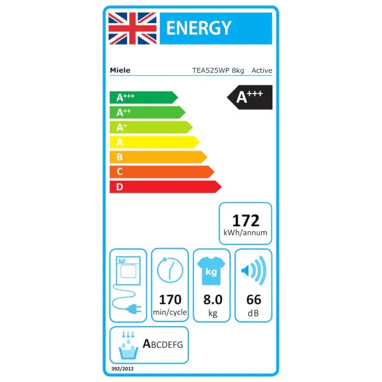 Miele Active 8kg Heat Pump Tumble Dryer - White
