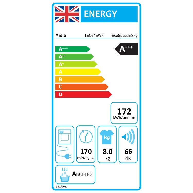Miele 8kg Heat Pump Tumble Dryer - White