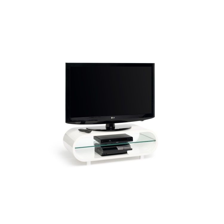 GRADE A1 - TechLink Ovid OV95 White TV Stand - Up to 50 Inch