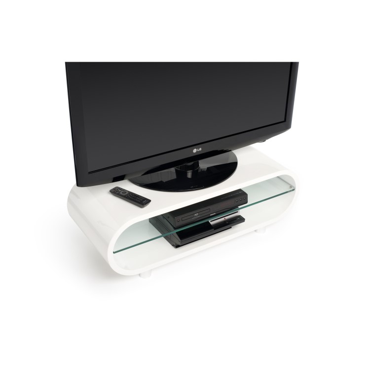 GRADE A1 - TechLink Ovid OV95 White TV Stand - Up to 50 Inch