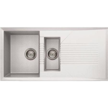 Reginox TEKNO475W 1.5 Bowl Composite Granite Sink White