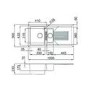 Reginox TEKNO475W 1.5 Bowl Composite Granite Sink White