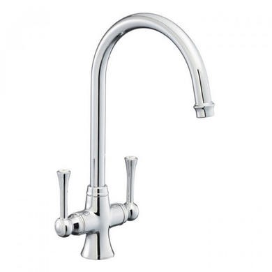 Estuary Dual Lever Kitchen Mixer Tap Polished