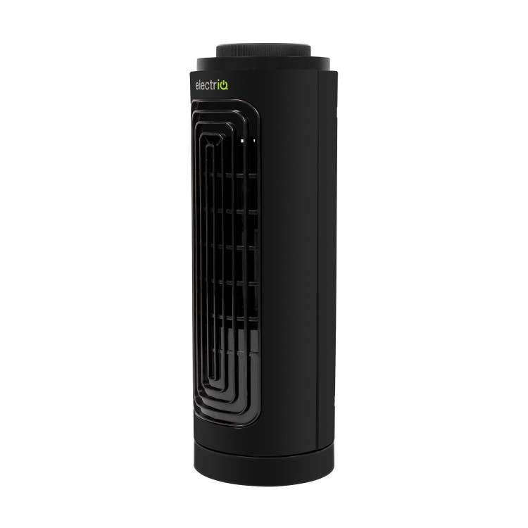 electriQ 13 Inch Quiet Oscillating Tower Fan - Black
