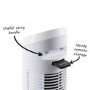 GRADE A1 - 29" Tower Fan with Remote Control 3 Speed Settings Timer & Oscillation Functions