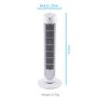 electriQ 29 Inch Oscillating Tower Fan - White