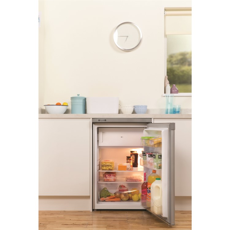 GRADE A2 - Indesit TFAA10 Under Counter Freestanding Fridge with Ice Box White