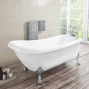 Kingham Traditional Slipper Style Freestanding Bath with Lion Feet - 1550 x 730 x 770mm